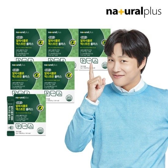 내츄럴플러스 [CJ 단독][총 180포] 알파CD 알파시클로덱스트린 30포 6박스 / 난소화성말토덱스트린