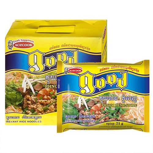 [해외] 굿라면  쌀국수 미엔푸흥 인스턴트 ACECOOK  GOOD PHNOM PENH STYLE RICE NOODLE 71G x12 꾸이띠유