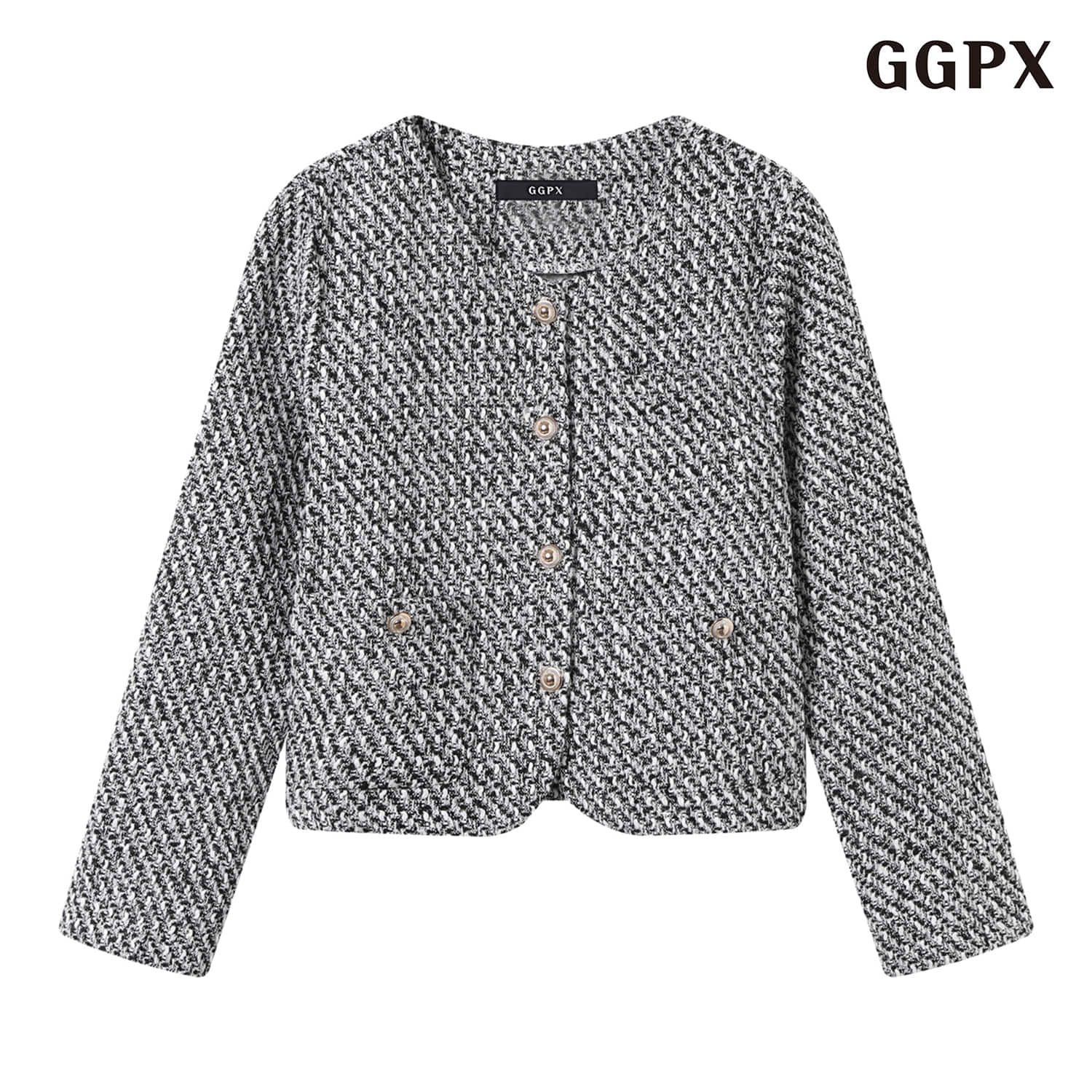 [롯데백화점] GGPX 라운드넥 트위드 하객 자켓 (GPCJK019D)