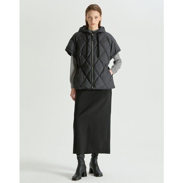 닥스 [25FW [구스자켓블랙 케이프형 경량자켓 베스트 DLJU5D001BK 515205