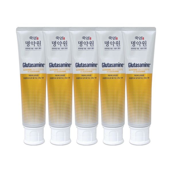 명약원 엘지생활건강 죽염 명약원 글루타사민 치약 프리미엄 잇몸&시린이 케어 120g 5개