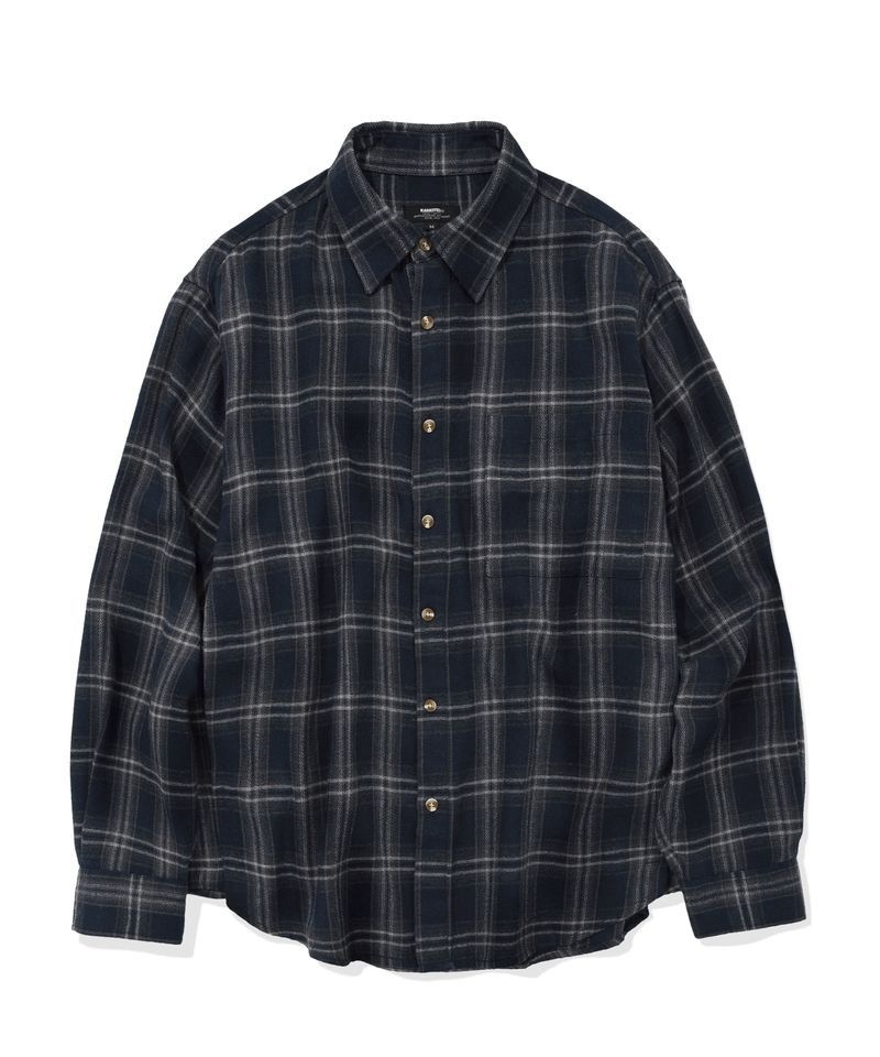 [9월 23일 배송] 카네이테이 EASY FLOW CHECK SHIRTS (NAVY) K25F-TOS-482-NA 108622