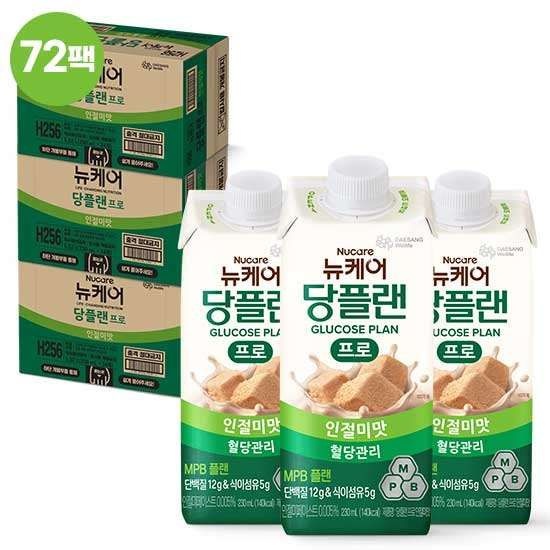 대상웰라이프 대상 뉴케어 당플랜 프로 인절미맛 72팩