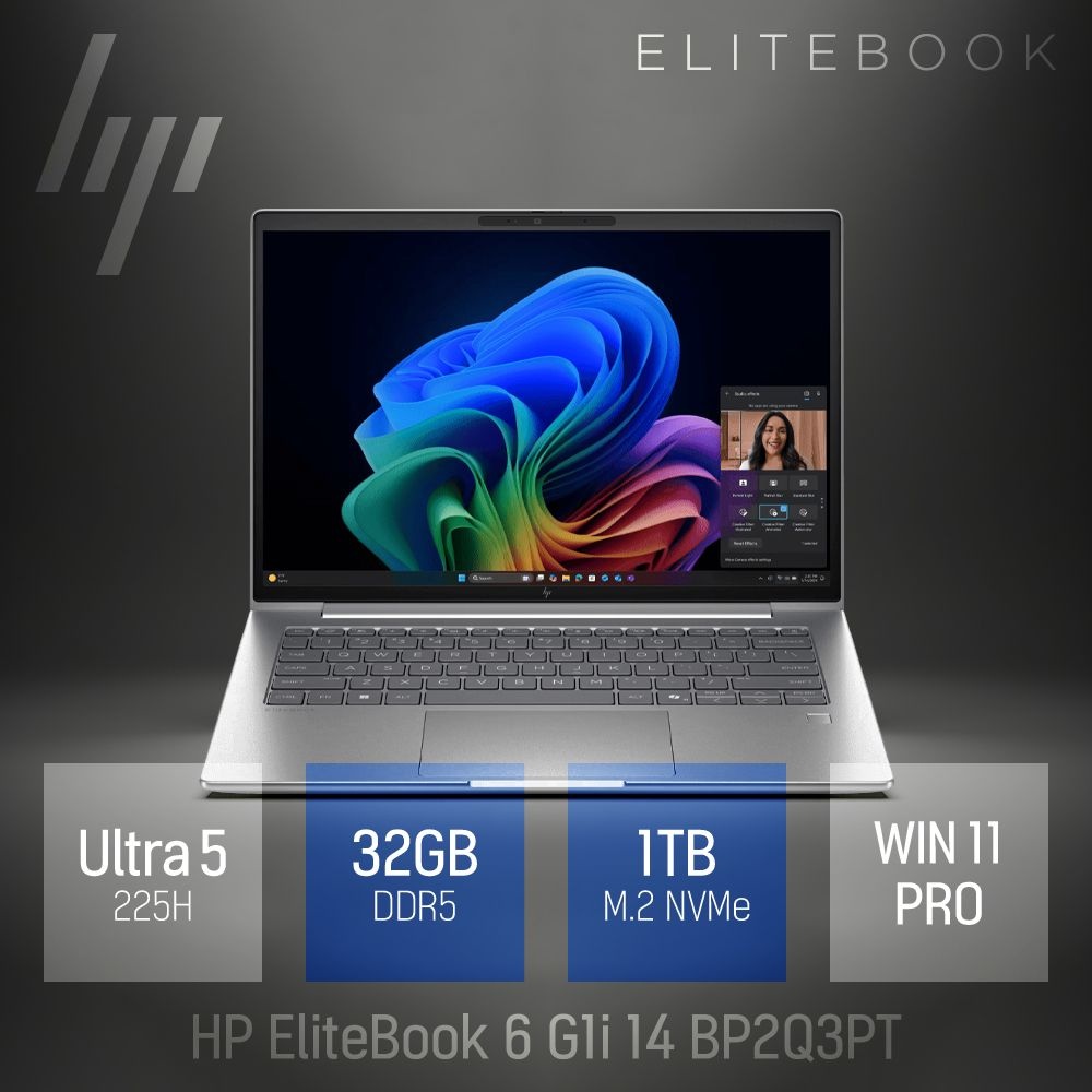 ⓒ HP 엘리트북 6 G1i 14 BP2Q3PT 울트라5 225H 32GB 1TB / 휴대용 업무용 인강용 14인치 대학생 노트북