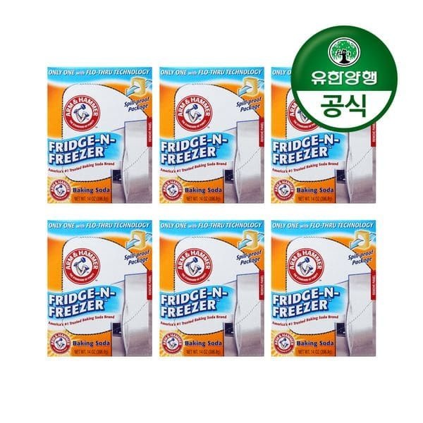 (현대Hmall) 유한양행 암앤해머 프리지앤프리저 냉장고 탈취제(스탠드형)6개