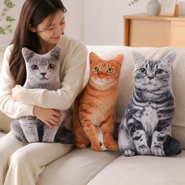 젊은이마켓 고양이 애착 봉제인형 동물쿠션 쓸데없는 쓸모없는 웃긴선물 신박한선물 50cm