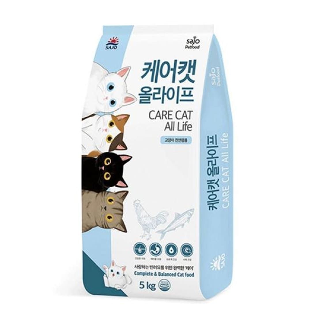 (현대Hmall) 사조 케어캣 올라이프 전연령 고양이사료 5kg