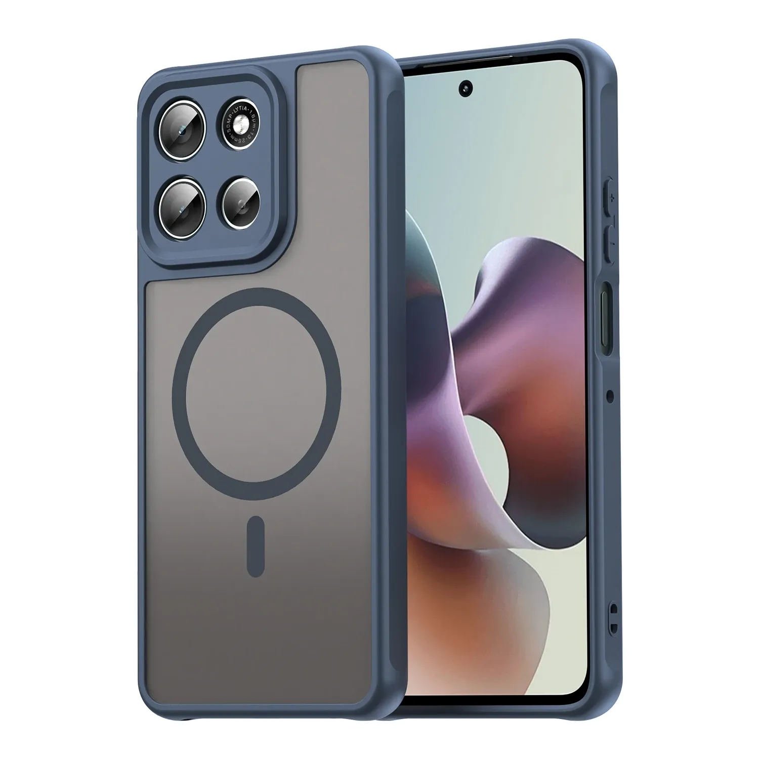 모토로라 G56 G86 Edge 2025 60 Fusion용 마그네틱 케이스, MOTO 60S용 실리콘 하드 커버 케이스