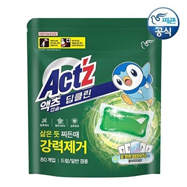 피죤 [피죤]액츠 딥클린 초고농축 캡슐세제 유칼립투스향 80개입