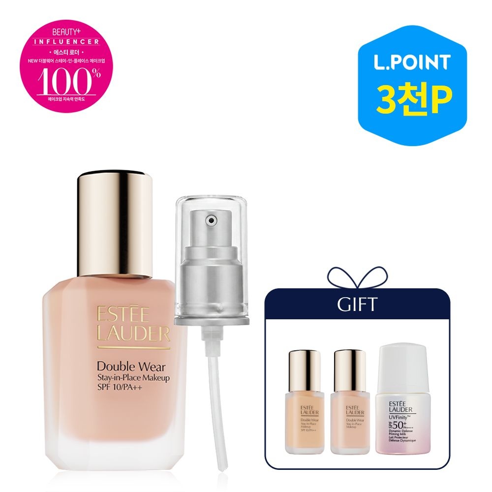 [롯데백화점] 에스티 로더 [9적립] NEW 더블웨어 파운데이션 (+더블웨어10ml+프라이머8ml) (+L.POINT3천점)