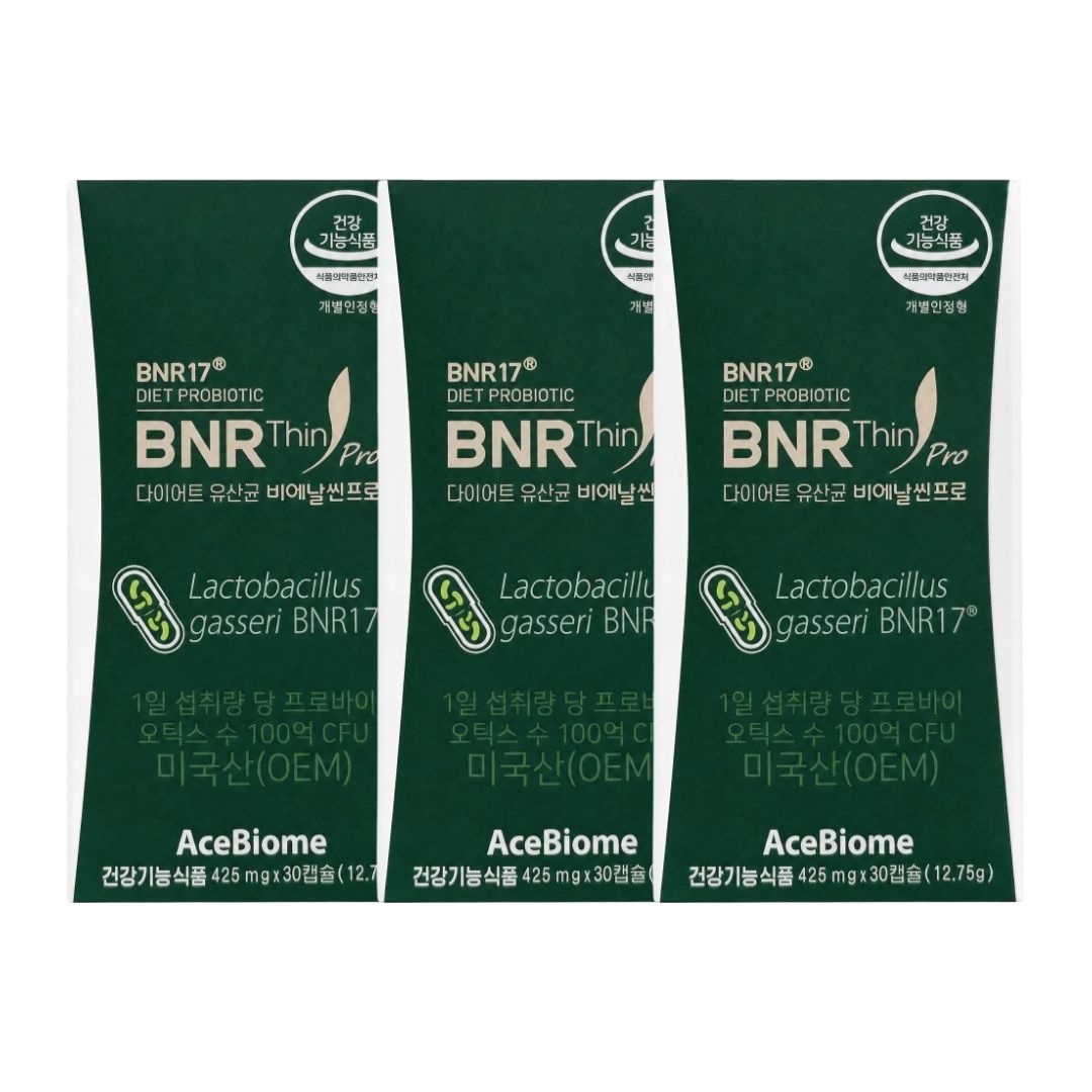 에이스바이옴 BNR17 비에날씬 프로 모유유래 체지방감소 유산균 90캡슐
