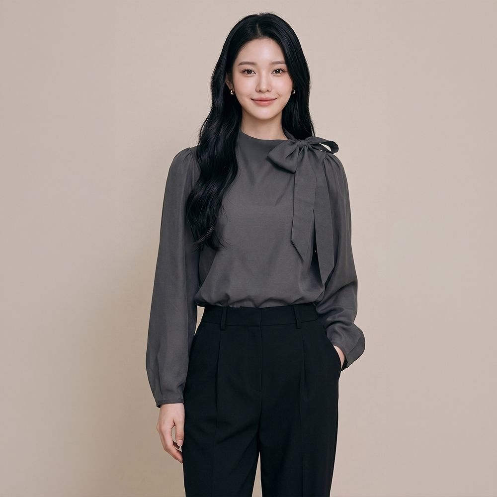 [라인어디션]소프트 리본 블라우스 NNWBLQI600