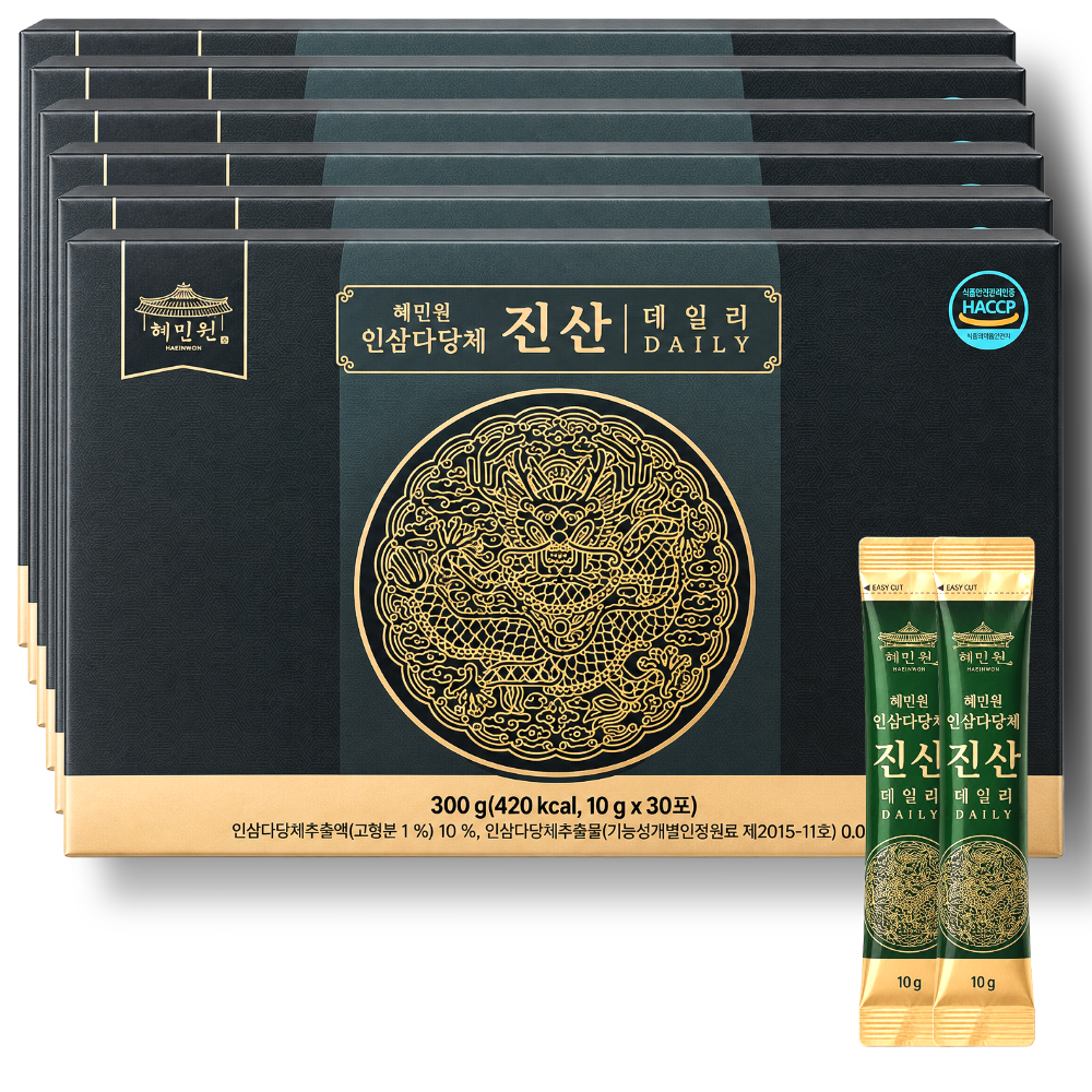 혜민원 인삼다당체 진산 데일리 10g x 30포 x 6개