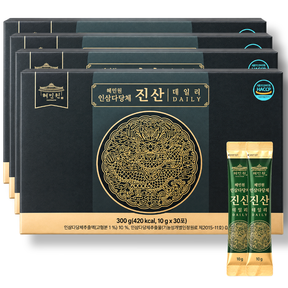 혜민원 인삼다당체 진산 데일리 10g x 30포 x 4개
