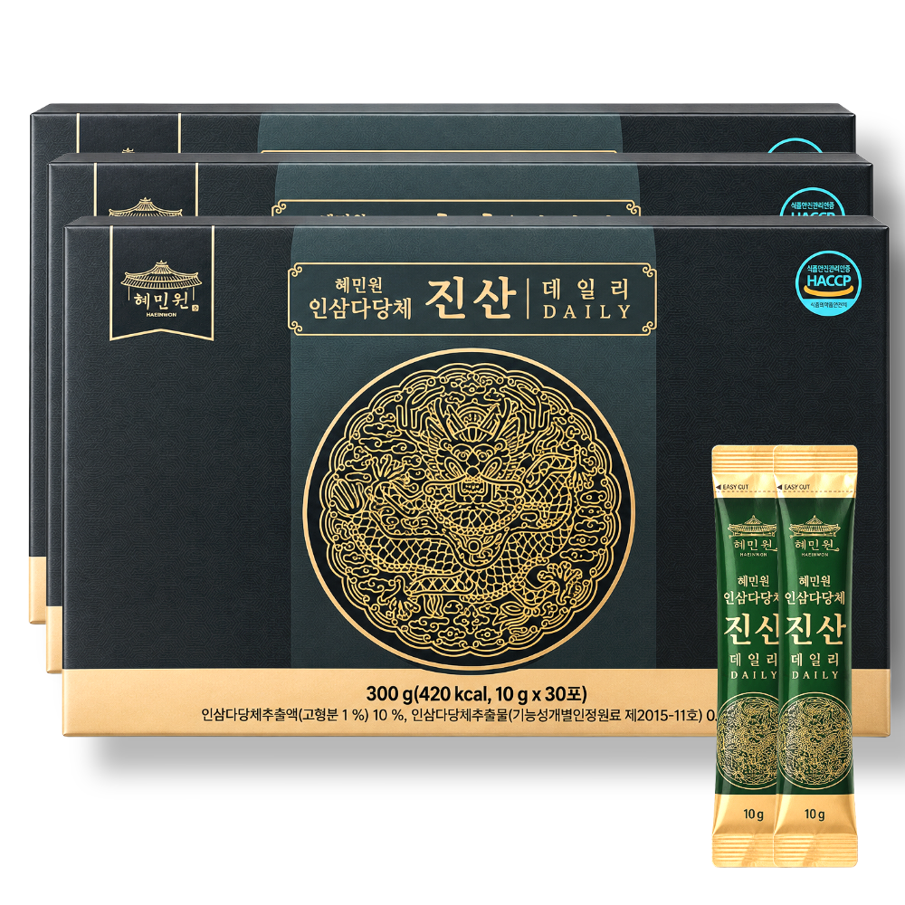 혜민원 인삼다당체 진산 데일리 10g x 30포 x 3개