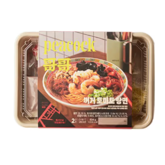 피코크 꺼거 토마토 탕면 634g