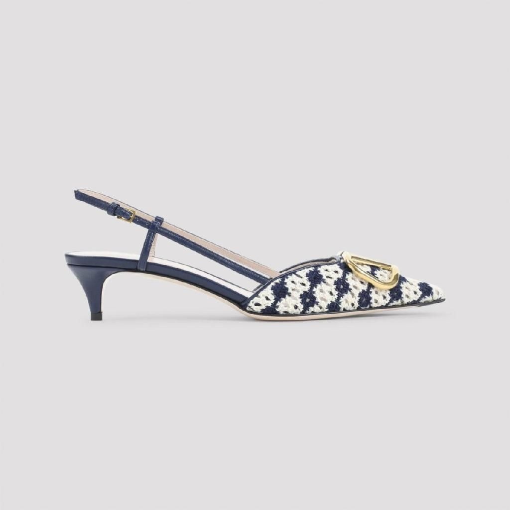 발렌티노 [D14]valentino 8W0S0Q70JZU 3NL WORKER PAPYRUS valentino V Logo Slingback 여성 펌프스 하이힐 슬링백