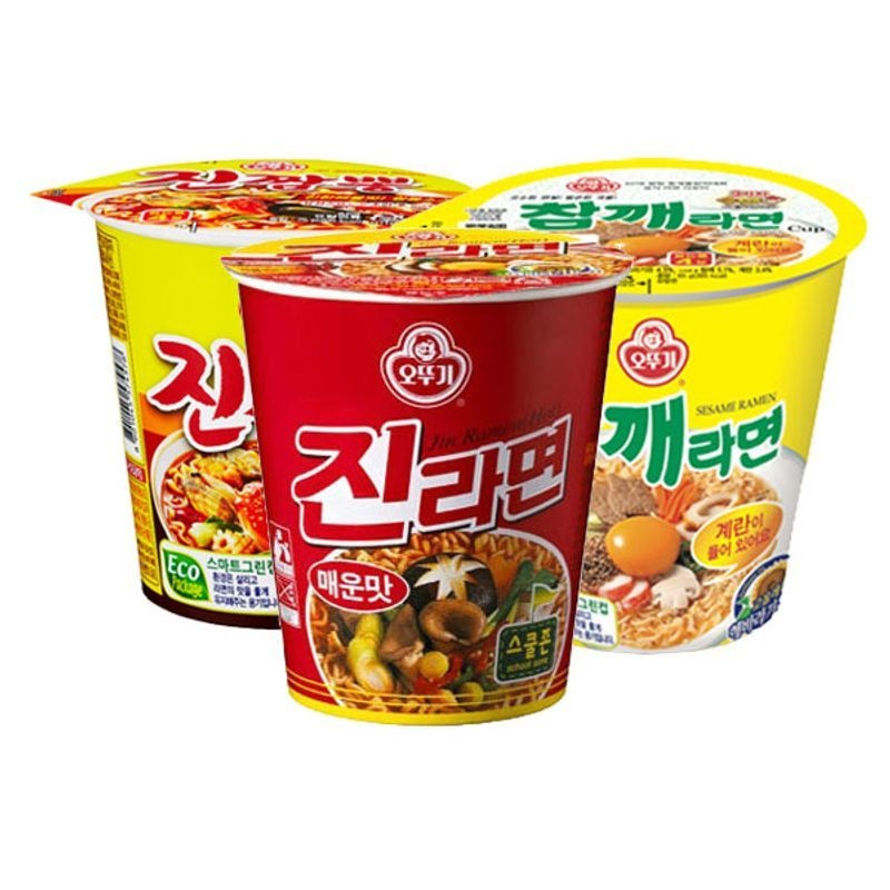 오뚜기 [오뚜기] 진라면 매운맛 컵 6입 + 진짬뽕컵 6입 + 참깨라면컵 6입