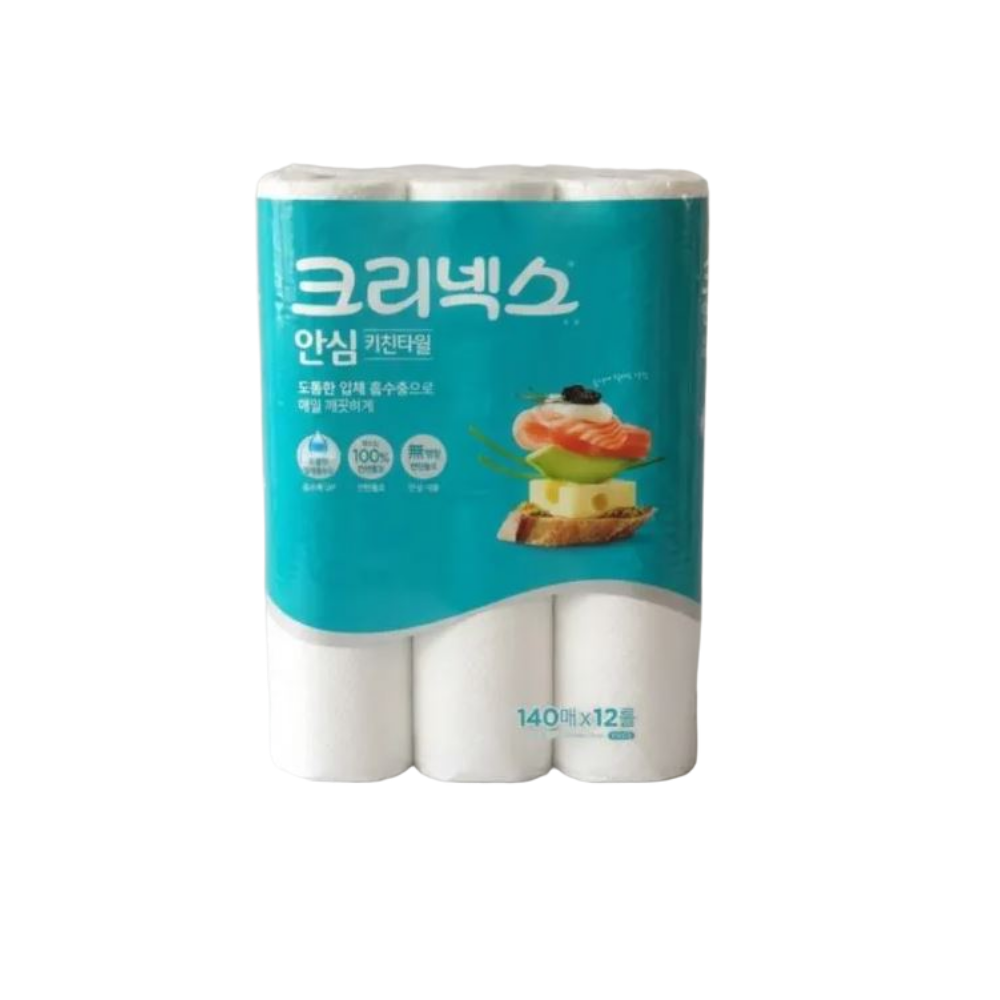 크리넥스 안심 키친타월 140매 12롤