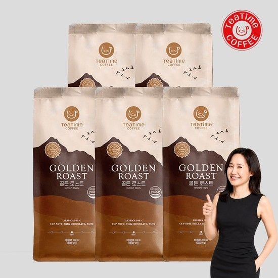 강주은PICK 1kg x5개 대용량 원두커피 골든로스트 향미가좋은 고소한 아라비카100% 원두커피 홀빈