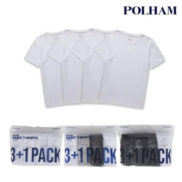 폴햄 공용 3+1PACK 반팔 티셔츠 패키지 PHG5TR3100