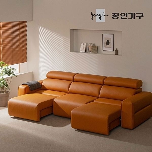 장인가구 [장인가구](무료) [B] 조디 4인 전동 모션 슬라이딩 슬라이드 무빙 가죽 리클라이너 소파