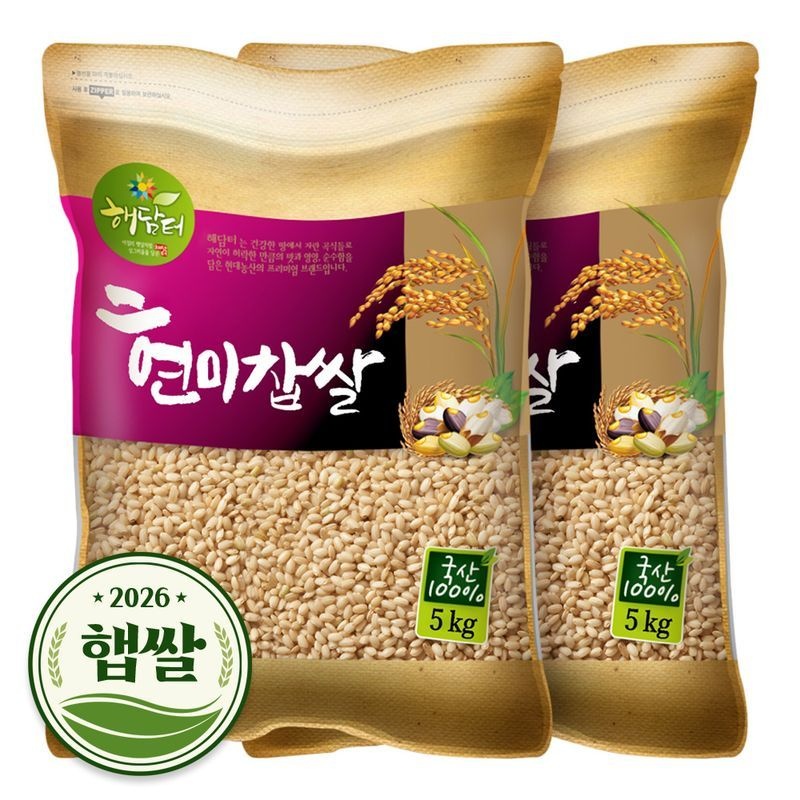 현대농산 2026년 햅쌀 국산 현미찹쌀 찰현미 10kg (5kgX2봉)