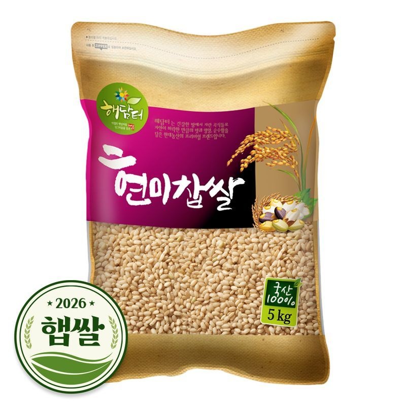 현대농산 2026년 햅쌀 국산 현미찹쌀 찰현미 5kg