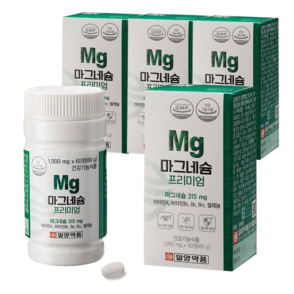 일양약품 마그네슘 프리미엄 1000mg x 60정 4개