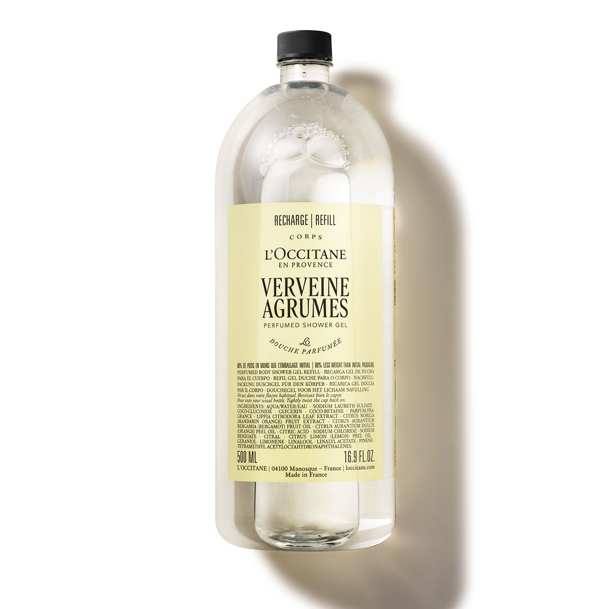 록시땅 리필 샤워젤 버베인 아그륌 퍼퓸드 500ml 시트러스 버베나 BF872437