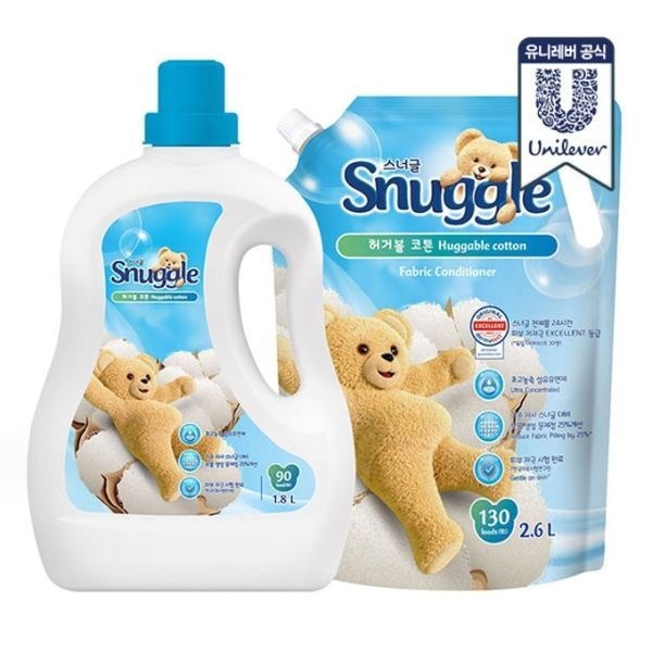 [하프클럽]스너글 초고농축 섬유유연제 허거블코튼 2L + 2.6L