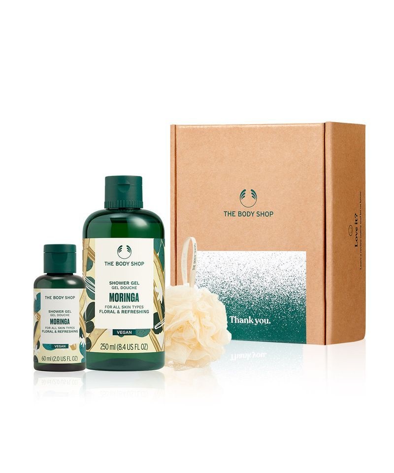 매장정품 THE BODY SHOP 모링가 샤워젤 2종 선물세트 (888107)