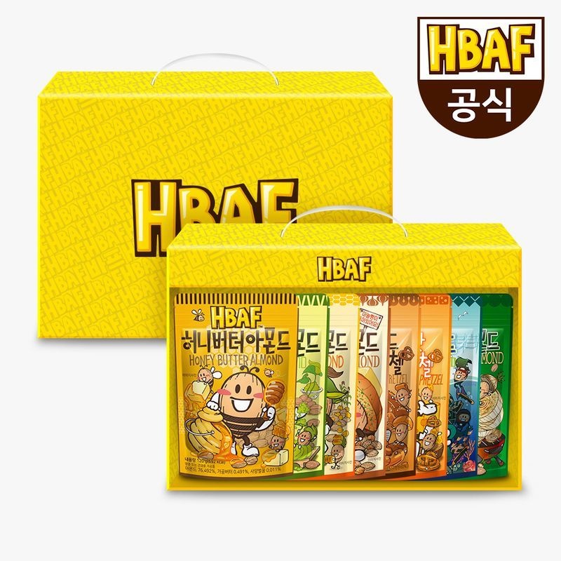 (주)길림양행 [본사직영] HBAF 기프트박스 시즈닝 아몬드 세트