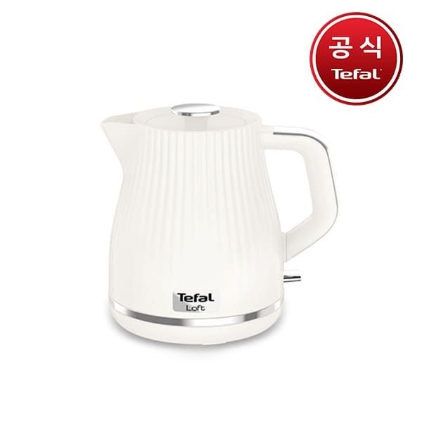 (현대Hmall) [테팔] 전기 커피 포트 로프트 화이트 1.7L KO2501 무선 전기 주전자