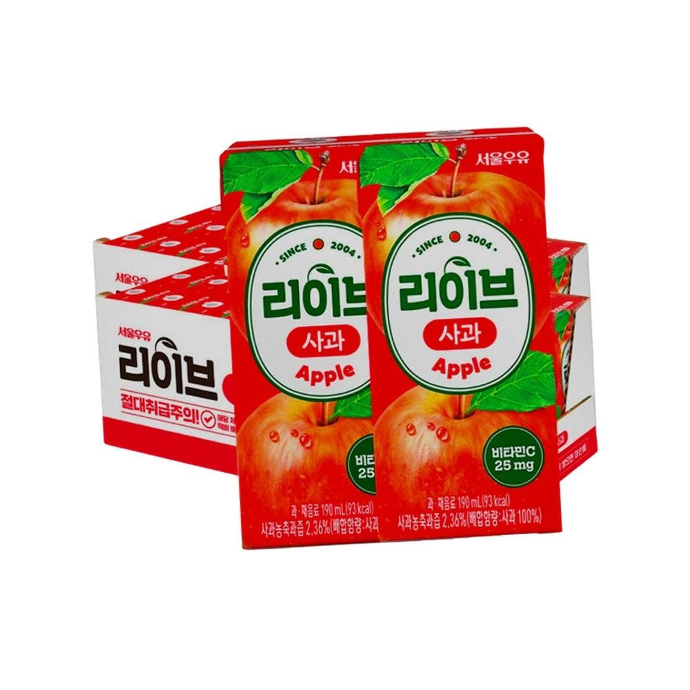 리이브 사과 190ml x 48입 24입+24입