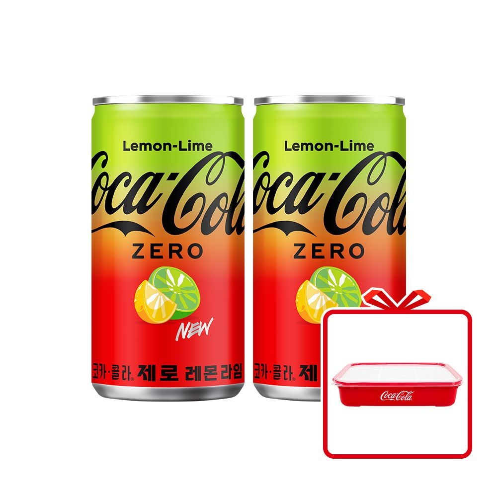 코카콜라 코카콜라 코카-콜라 제로 레몬라임 CAN 190ml 60개(2x30입) + 코크 반찬용기 (옵션선택)