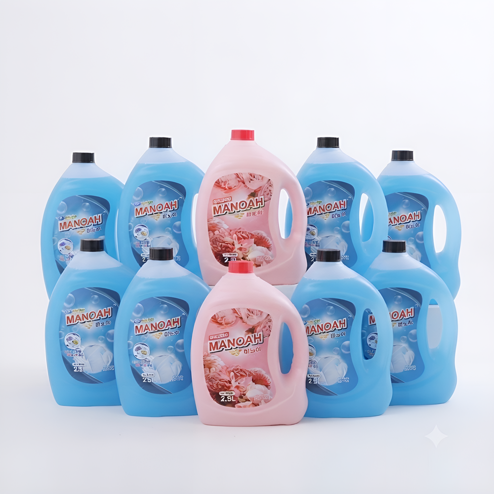 마노아 세탁세제 세트 세탁세제 2.5L * 8통 섬유유연제 2.5L * 2통