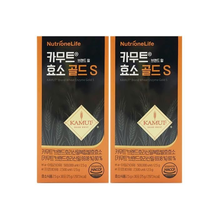 뉴트리원 카무트 효소 골드S 2.5g x 30포 x2박스