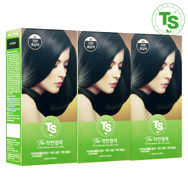 [패션플러스][TS]TS 더착한염색 120g 3개 (자연흑색/자연흑갈색/연한갈색 중 택1)