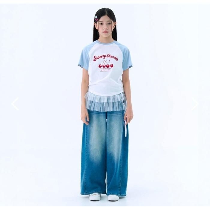 [더데이걸]싸이드 턱 슬림핏 데님 TGTJ26F01 모다아울렛남양주점_GN