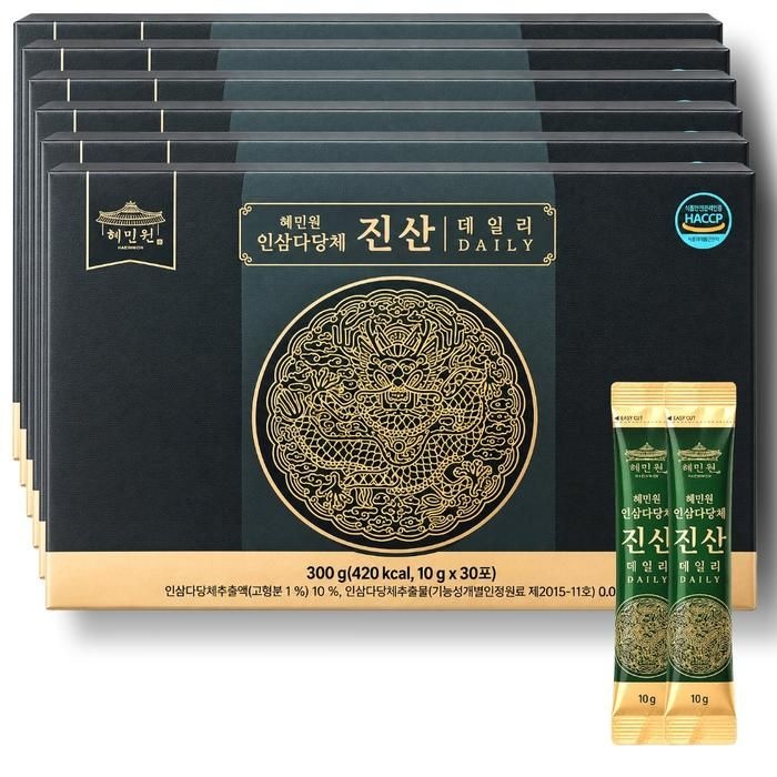 혜민원 인삼다당체 진산 데일리 10g x 30포 x 6개