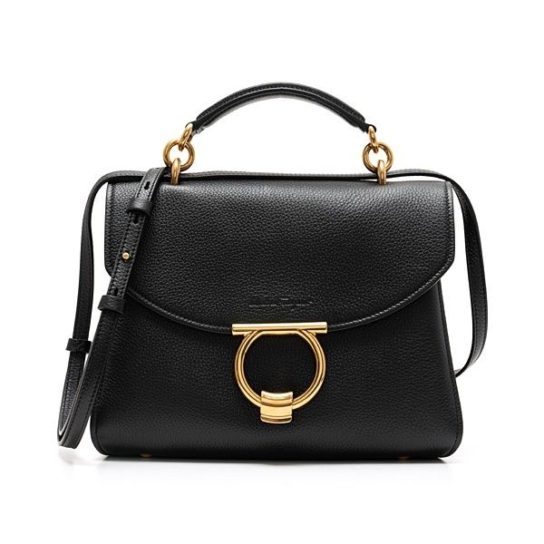 살바토레 페라가모 라프리마 [FERRAGAMO] 페라가모 MARGOT 간치니 핸드백 21-H493 NERO 720168