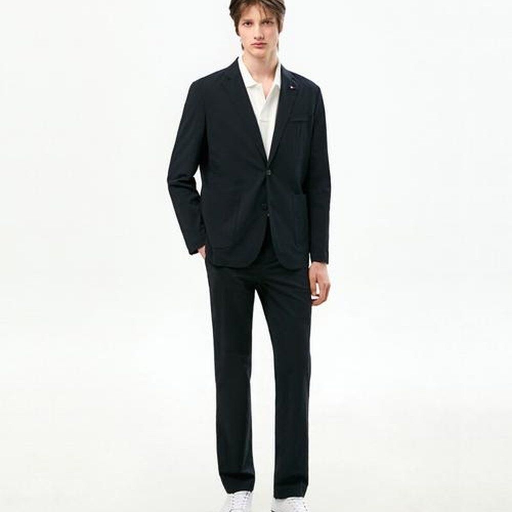 타미힐피거 TOMMY HILFIGER 텍스처드 싱글 블레이저 T12G0WJB790ML1C1G