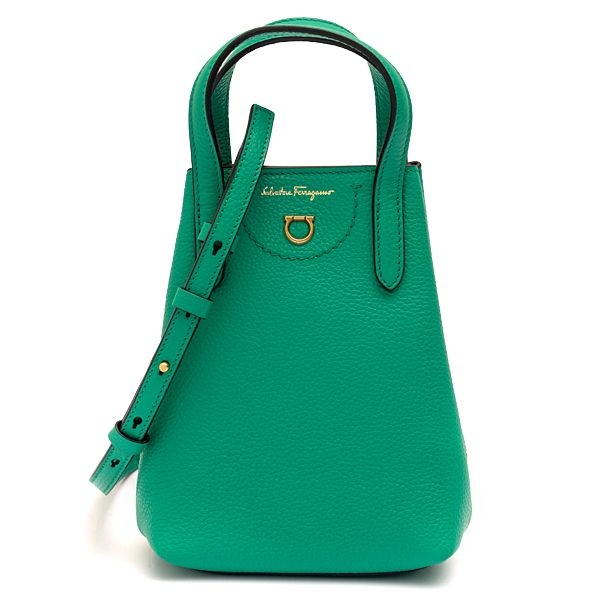살바토레 페라가모 라프리마 [FERRAGAMO] 페라가모 간치니 미니 숄더 겸 크로스백 21-2964 SMERALDO 758947
