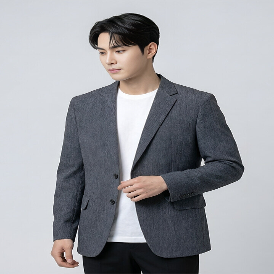 [보스트로]멜란지 폴리스판 셋업 자켓-M5BB2210961B