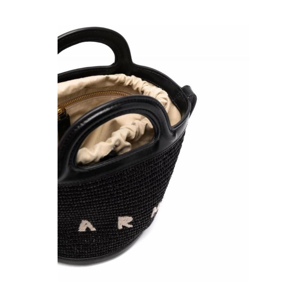 마르니 [해외] 마르니 25SS Marni 블랙 레더 앤 raffia Tropicalia 버켓 백 SCMP0056Q1P386000N99 TP578435351