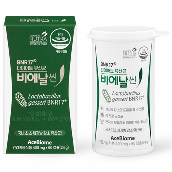비에날씬 BNR17 다이어트 유산균 400mg x 60캡슐 X 1박스