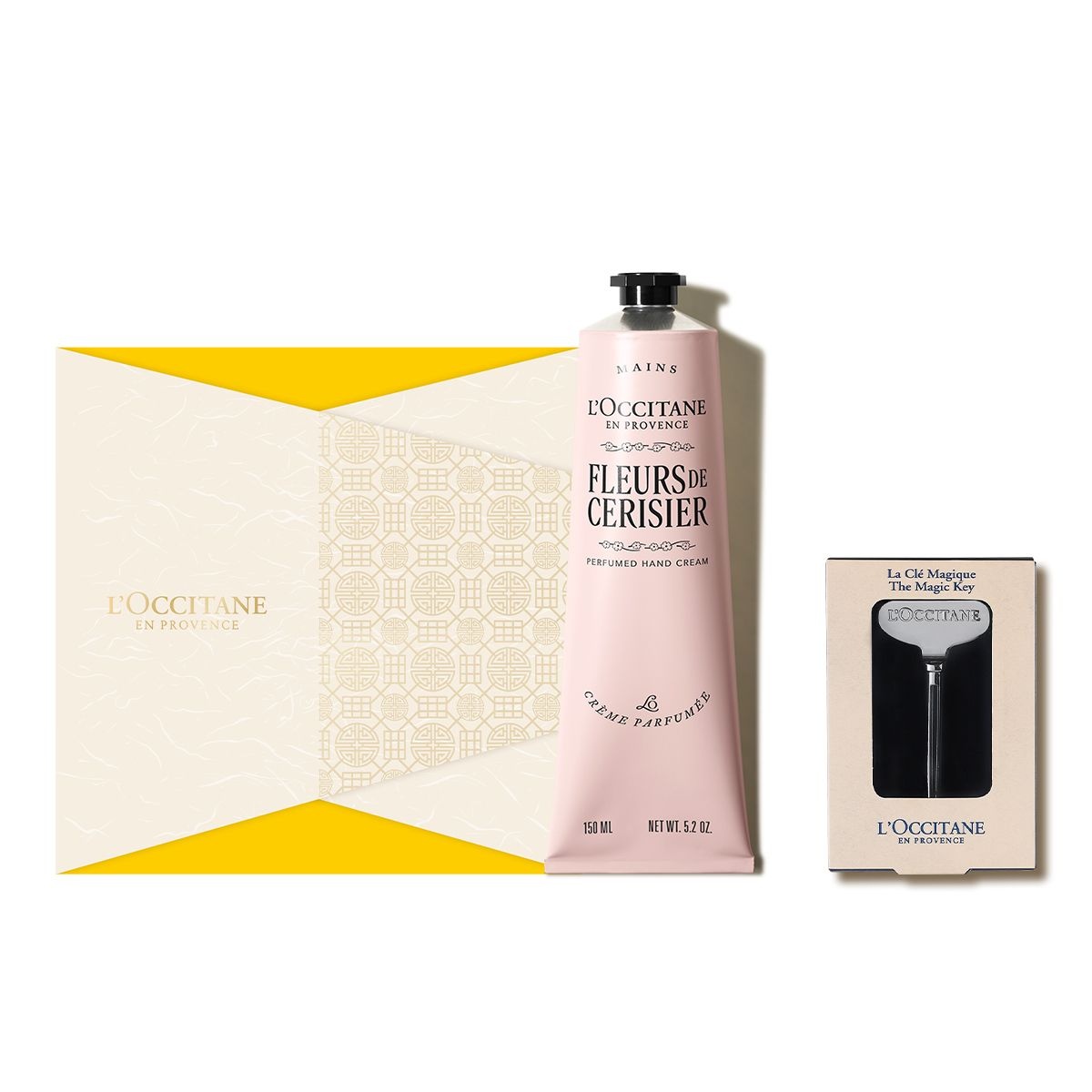 [기프트] 록시땅 플뢰르 드 세리지에 핸드 크림 150ml 세트(체리 블라썸)(+매직키 증정)