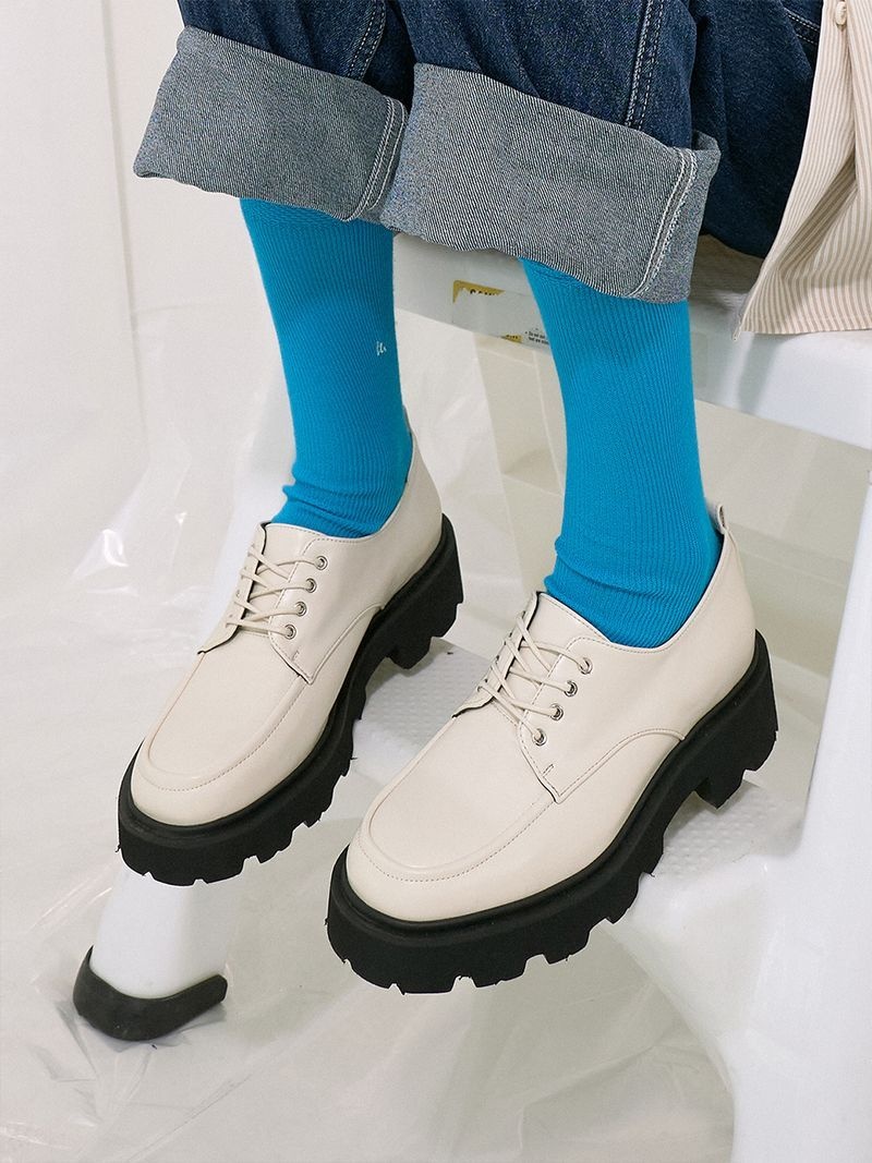 솔트앤초콜릿 SALT AND CHOCOLATE 청키 레이스업 로퍼 412239002 4.5cm/3colors
