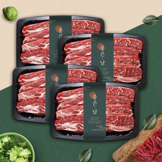 G) 웰던푸드 호주산 LA갈비 1kg x 4팩